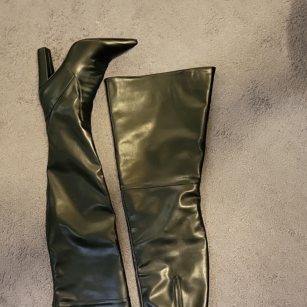 Leather Thigh High Boots
